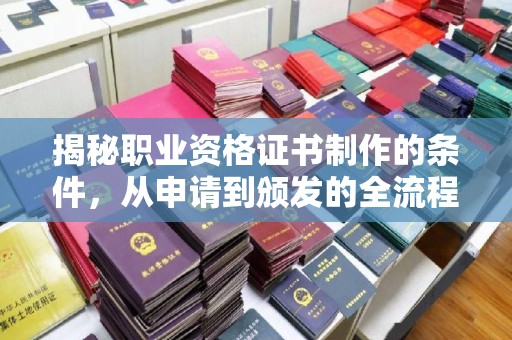 内乡揭秘职业资格证书制作的条件，从申请到颁发的全流程解析