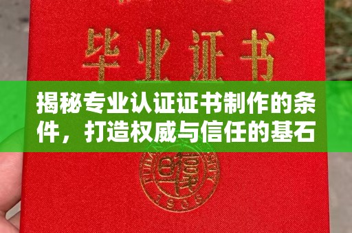 内乡揭秘专业认证证书制作的条件，打造权威与信任的基石