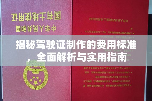 内乡揭秘驾驶证制作的费用标准，全面解析与实用指南